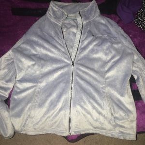 A nice new silky light blue zip up hoodie